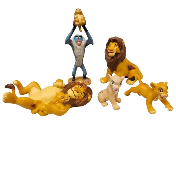 Vintage‎ 90s Disney Lion King PVC Figurines Set of 5 C80 - Picture 1 of 9